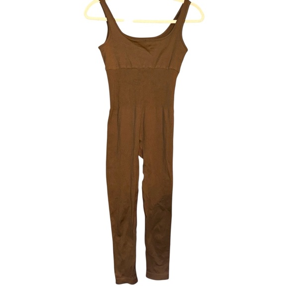 OLCHEE Jumpsuits Seamless Ribbed Yoga Gym One Piece Sleeveless Unitard Size M - Picture 11 of 13